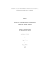 Content analysis of participant ITEST journals to reveal underlying motivational patterns