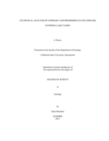 Statistical analysis of nitrogen and phosphorus in six streams entering Lake Tahoe