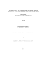 An examination of the correlation between school leaders' race/ethnicity and Latino academic achievement in California