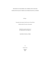 The effects of machismo and assimilation in second generation males in their use of peers for social support