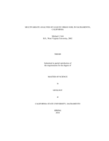 Multivariate analysis of lead in urban soil in Sacramento, California