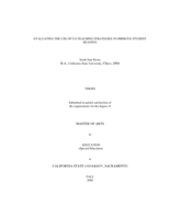 Evaluating the use of co-teaching strategies to improve student reading