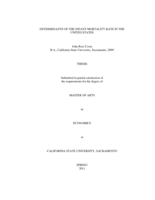 Determinants of the infant mortality rate in the United States