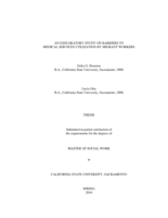 An exploratory study on barriers to medical services ulilization by migrant workers