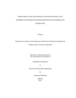 Hardware-in-the-loop testing of protection relays in distribution feeders with high penetration of distributed generation