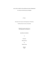 Analysis of prenyltransferase gene expression in Pseudo-nitzschia multiseries