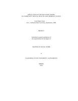 Application of the recovery model in community mental health and criminal justice
