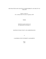 Best practices and case study: senior mobility and the City of Oakland