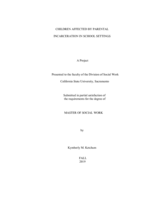 Children affected by parental incarceration in school settings