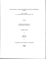 Blood and body : women's religious practices in late medieval Europe