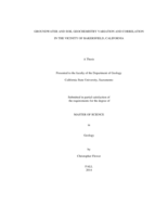 Groundwater and soil geochemistry variation and correlation in the vicinity of Bakersfield, California