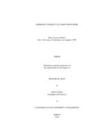 Emergent literacy in a print rich home