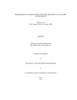 Probabilistic collision detection for aircrafts in a dynamic environment