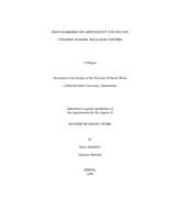 What barriers do adolescent youth face utilizing school wellness centers