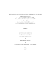 Best practices in psychoeducational assessments and reports