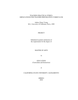 Teaching practical ethics: implications for teacher preparation curriculum