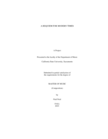 A requiem for modern times