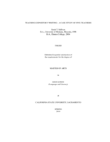 Teaching expository writing:  a case study of five teachers