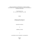 The use of physical restraint in a school setting: an examination of physical restraint use and injuries to students and staff