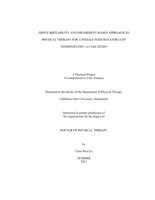 Tissue irritability and impairment-based approach to physical therapy for a female with rotator cuff tendinopathy: a case study