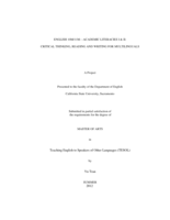 English 10M/11M-Academic Literacies I & II: critical thinking, reading and writing for multilinguals