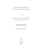 Factors associated with the rapid college attainment of Hmong Americans