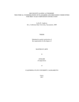 Reconceptualizing authorship: the ethical considerations of plagiarism and discourse communities for first-year composition instruction