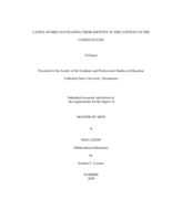 Latinx women navigating their identity in the context of the United States