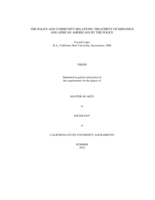 The police and community relations: treatment of Hispanics and African Americans by the police