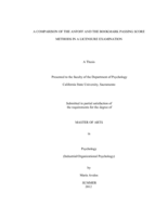 A comparison of the Angoff and the Bookmark passing score methods in a licensure examination