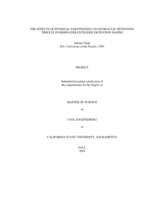 The effects of internal partitioning on hydraulic detention times in stormwater extended detention basin