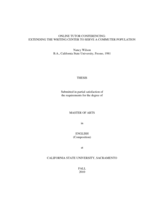 Online tutor conferencing: extending the writing center to serve a commuter population