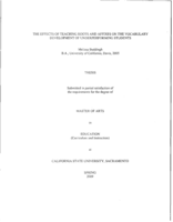 The effects of teaching roots and affixes on the vocabulary development of underperforming students