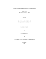 Cross-cultural perceptions of natural food