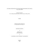 Teachers' perceptions of student behavior before and after a yoga treatment