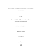 Data analysis and prediction in an energy-water-emission environment