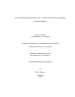Outpatient rehabilitation for a patient with patellofemoral pain syndrome