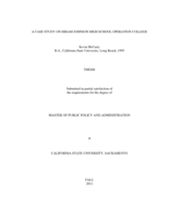 A case study on Hiram Johnson High School Operation College
