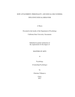 How attachment, personality, and sexual self-schema influence sexual behavior