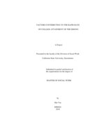 Factors contributing to the rapid rate of college attainment of the Hmong