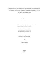 Perspectives of the members of the West african Community in California on violence towards women in West Africa due to political destabilization
