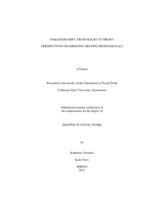Paradigm shift, from macro to micro: perspectives of emerging helping professionals