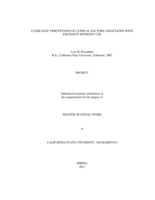 Clinicians' perceptions of clinical factors associated with excessive Internet use