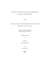 The effects of mindfulness on the on-task behavior of students with disabilities