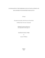 An exploration of the expressed levels of social support and isolationism of transgender older adults