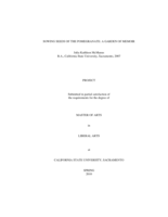 Sowing seeds of the pomegranate: a garden of memoir