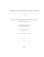 Conservation voltage reduction in a dynamic loads system