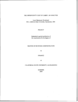 The opportunity cost of carry: an analysis