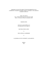 Assessing collective impact for the emergence of competency based statewide  public to public  civil service career pathways