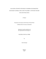 Managing students with mild to moderate disabilities: secondary general education teachers' attitudes toward inclusive practices